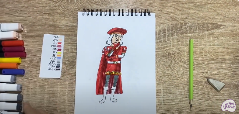 Рисуем Лорд Фаркуад из "Шрека"