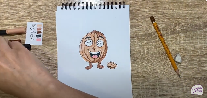 Рисуем Кавайный орех