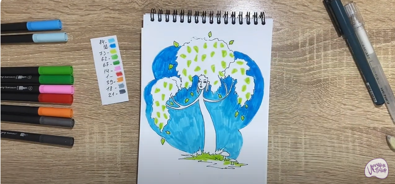 Рисуем Берёза из сказки