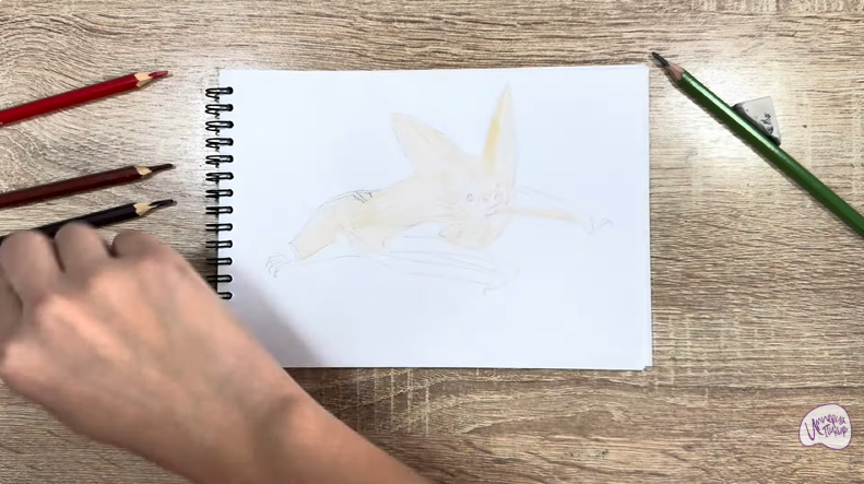 Рисуем Бурый ушан