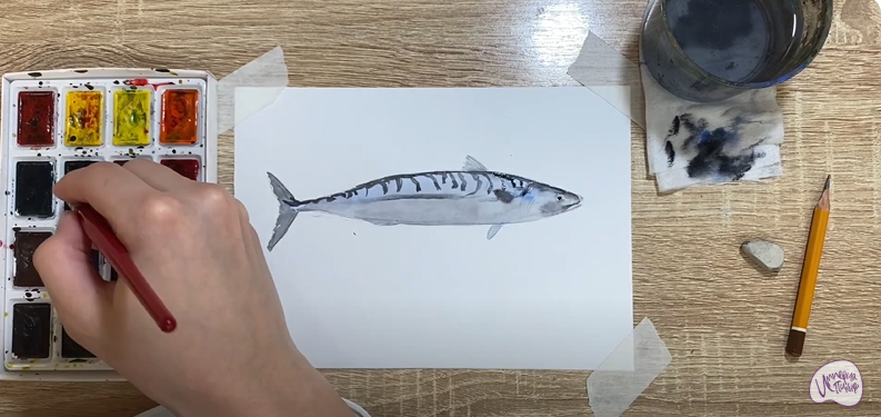 Рисуем Скумбрия