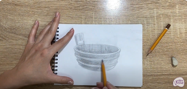 Рисуем Таз для бани
