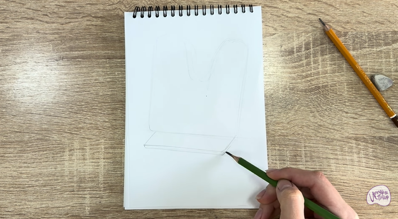 Рисуем Подставка для книг