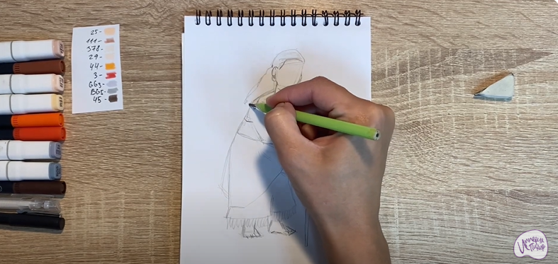 Рисуем Тала из "Моана"