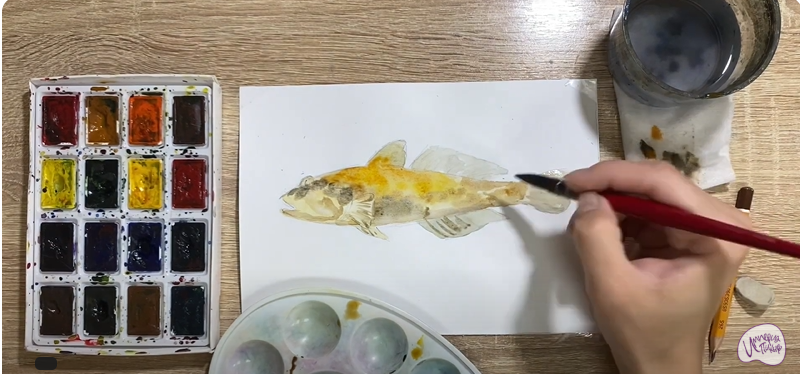 Рисуем Рыба "Бычок"