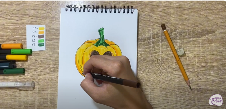 Рисуем Тыква на Хэллоуин