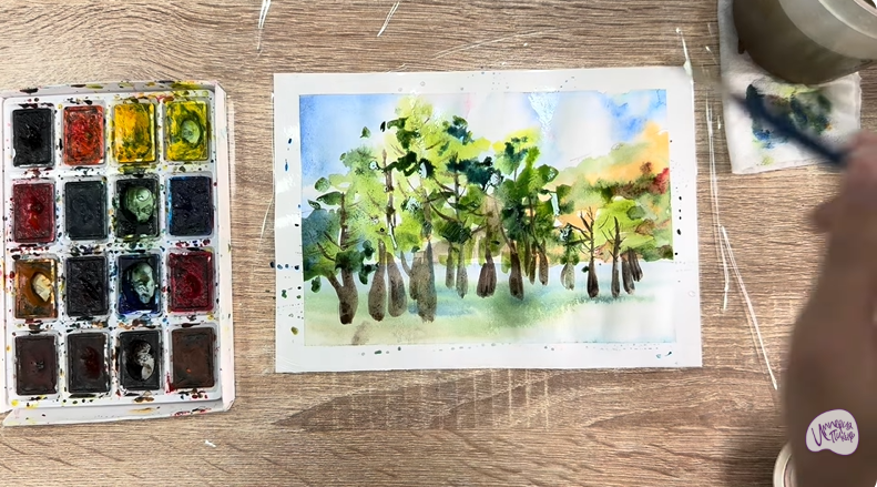 Рисуем Озеро Сукко