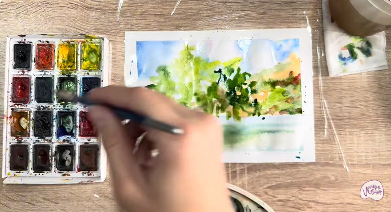 Рисуем Озеро Сукко