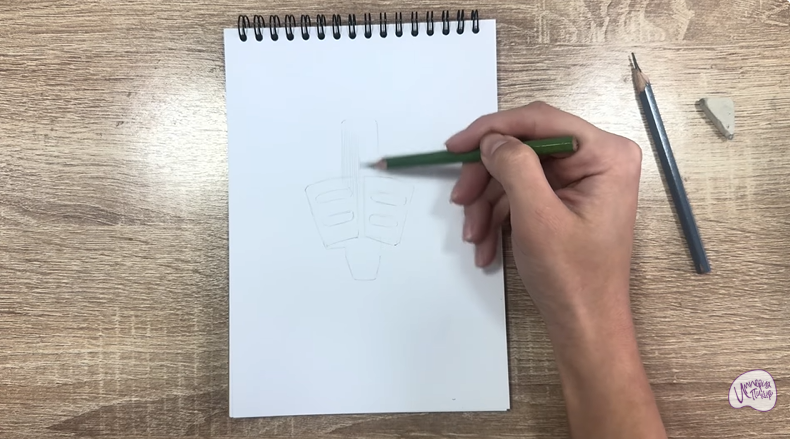 Рисуем Держатель для ручки