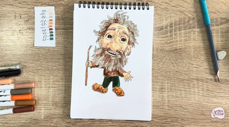 Рисуем Нафаня из фильма "Домовёнок Кузя"