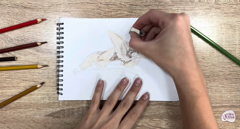 Рисуем Бурый ушан