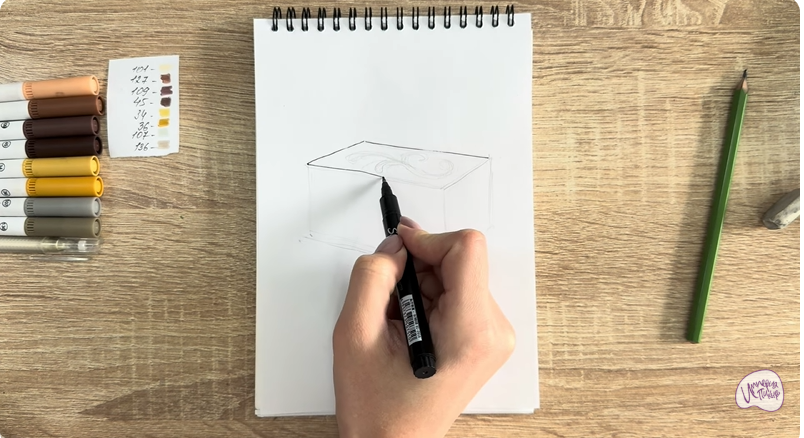 Рисуем Пирожное "Птичье Молоко"