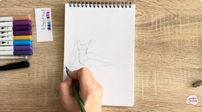 Рисуем Шамаханская Царица из "Три богатыря"