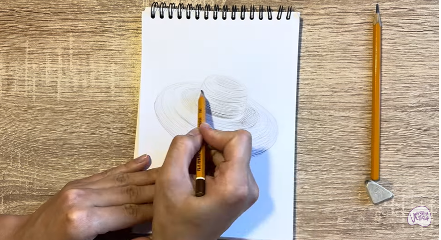Рисуем Соломенная шляпа