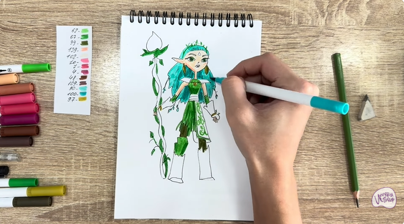 Рисуем Дриада из "Сказочный Патруль"