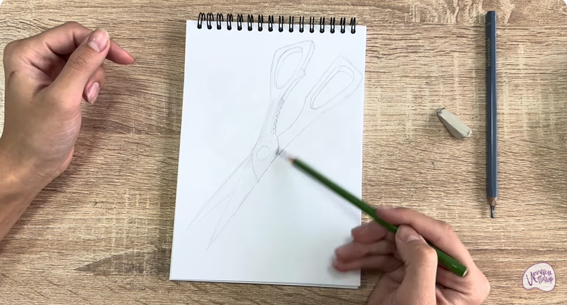 Рисуем Кухонные ножницы