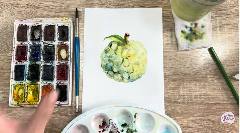 Рисуем Сахарное яблоко