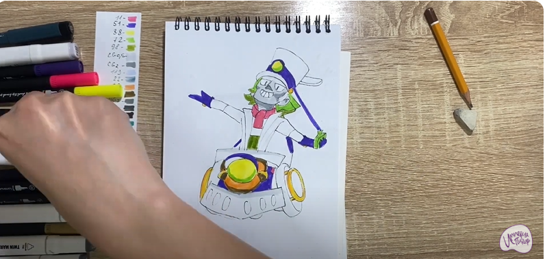Рисуем Чак из Brawl Stars