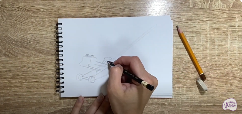 Рисуем Подкатной домкрат