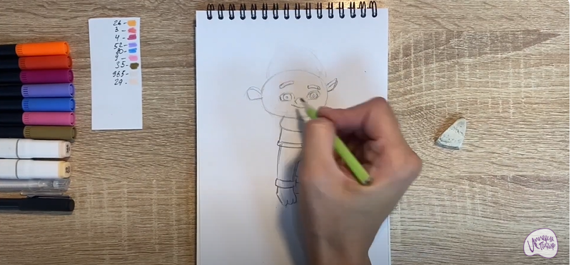 Рисуем Рей из "Монсики"