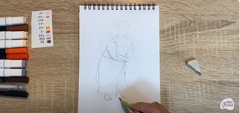 Рисуем Тала из "Моана"