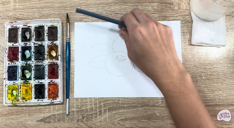 Рисуем Голубика