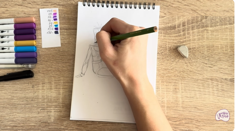 Рисуем Шамаханская Царица из "Три богатыря"