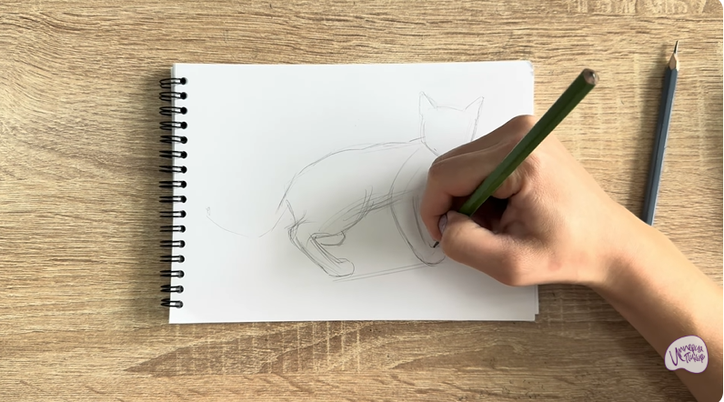 Рисуем Бомбейская кошка