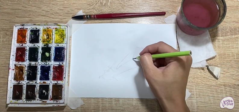 Рисуем Аскокорине торфяная