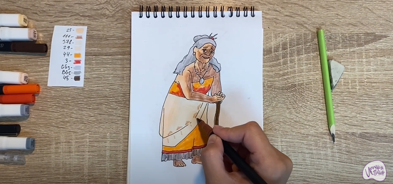 Рисуем Тала из "Моана"
