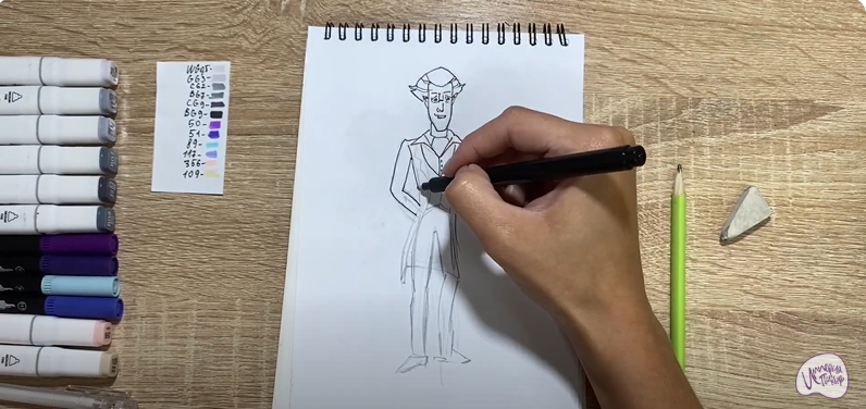 Рисуем Кощей Кощеевич из "Царевны"