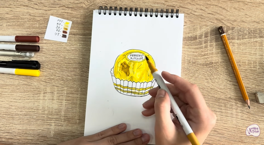 Рисуем Конфета Ферреро