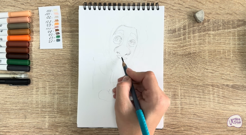 Рисуем Нафаня из фильма "Домовёнок Кузя"