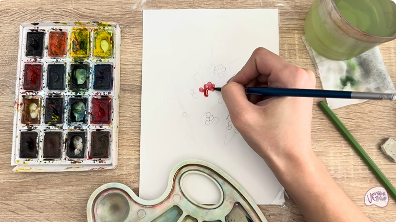 Рисуем Тис ягодный