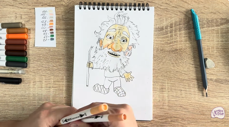 Рисуем Нафаня из фильма "Домовёнок Кузя"