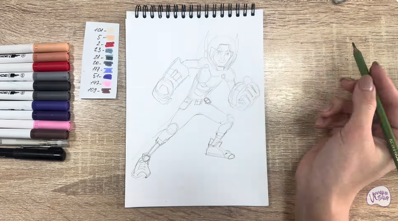 Рисуем Хиро Хамада из "Город Героев"