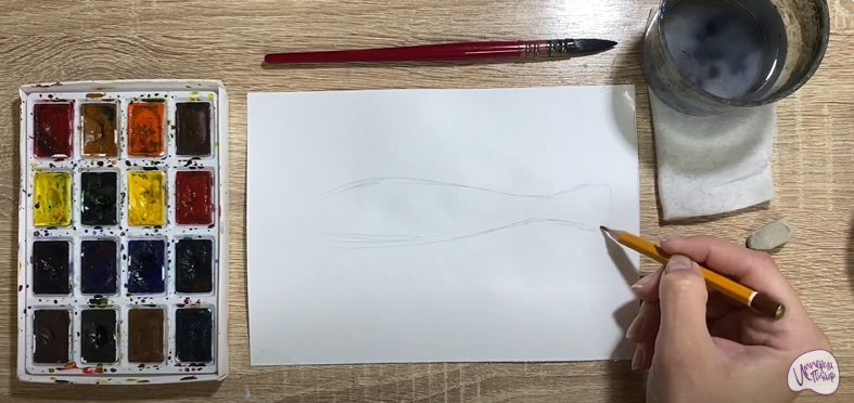 Рисуем Рыба "Бычок"