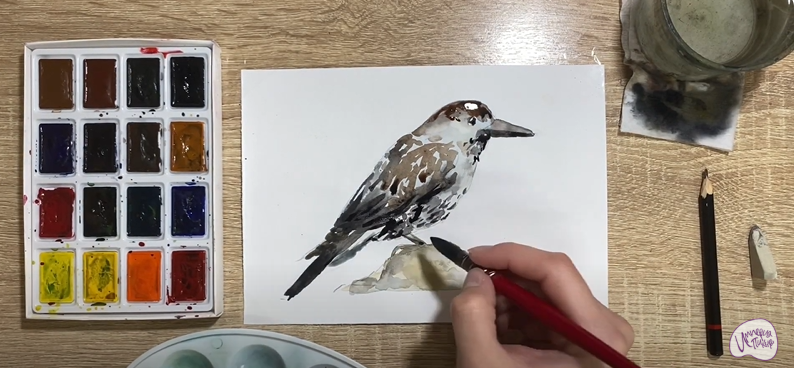 Рисуем Кедровка