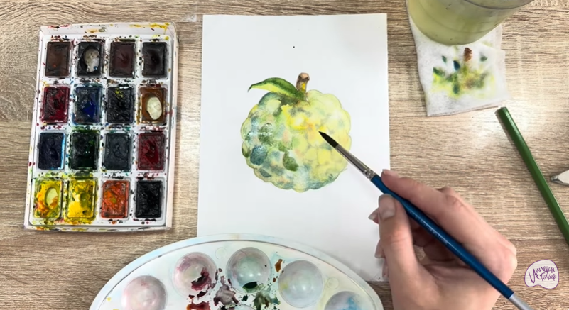 Рисуем Сахарное яблоко