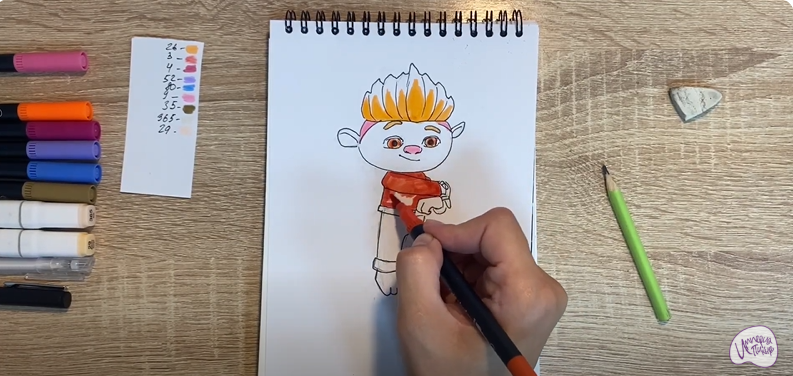 Рисуем Рей из "Монсики"