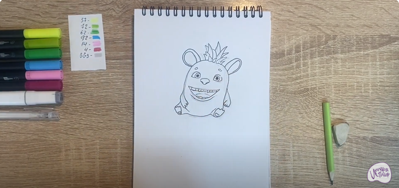 Рисуем Пиля из "Монсики"