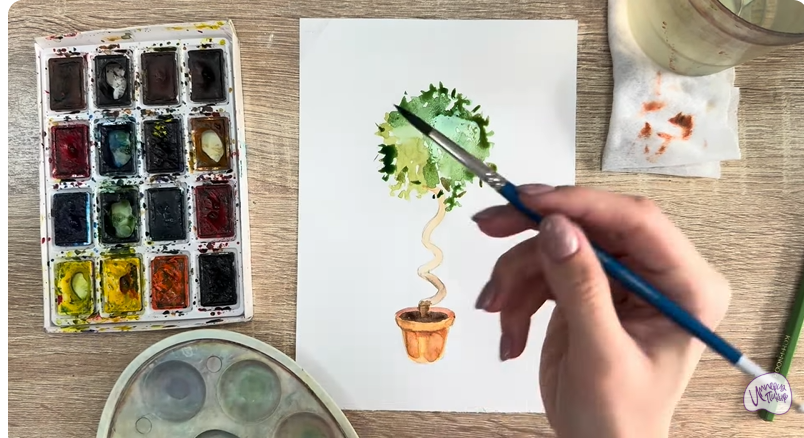 Рисуем Мирт обыкновенный