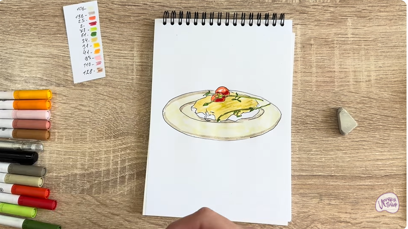 Рисуем Мясо по-французски