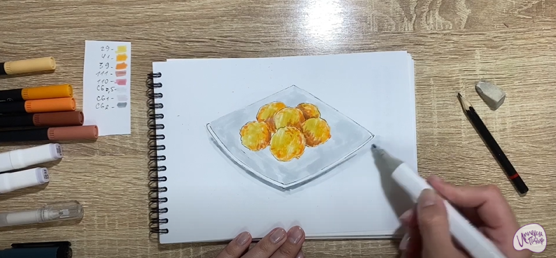 Рисуем Сырные шарики