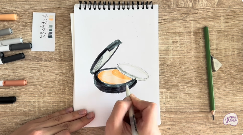 Рисуем Пудра для лица