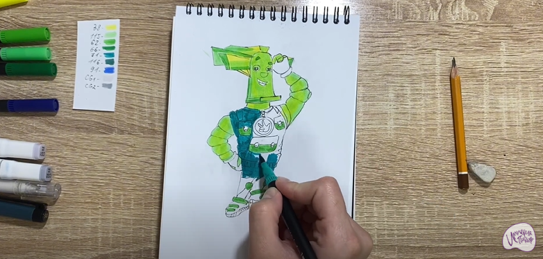 Рисуем Папус из "Фиксики"
