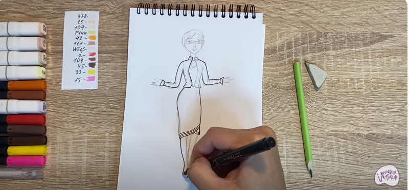 Рисуем Марлен из "Царевны"