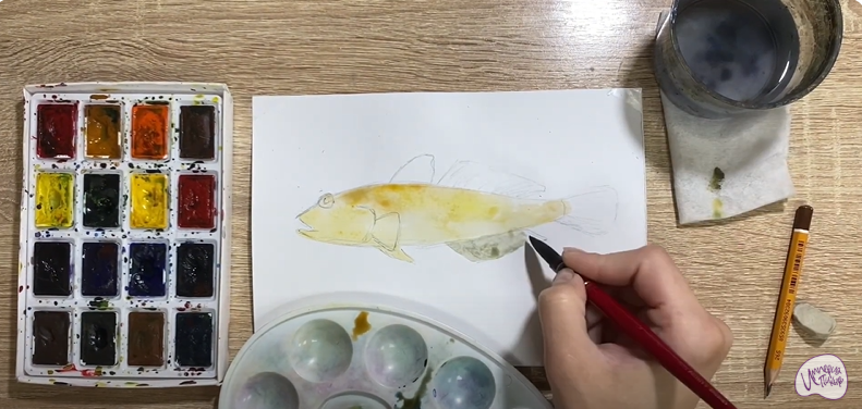 Рисуем Рыба "Бычок"