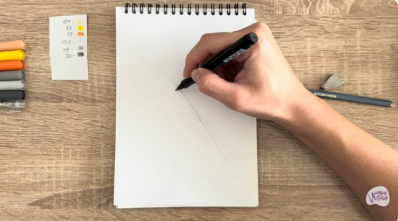 Рисуем Бенгальский огонь