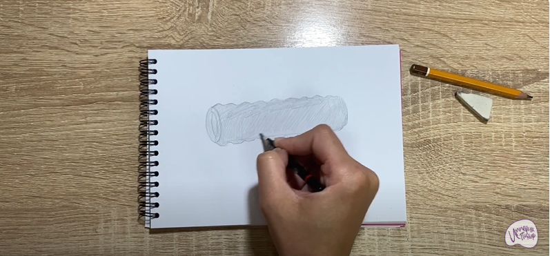 Рисуем Ролик массажный